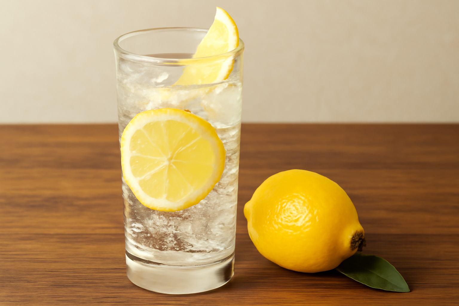 Healthy Man Drinking Lemon Beverage